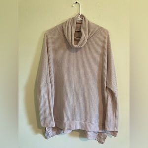 Cozy Beige Cowl Neck Sweater